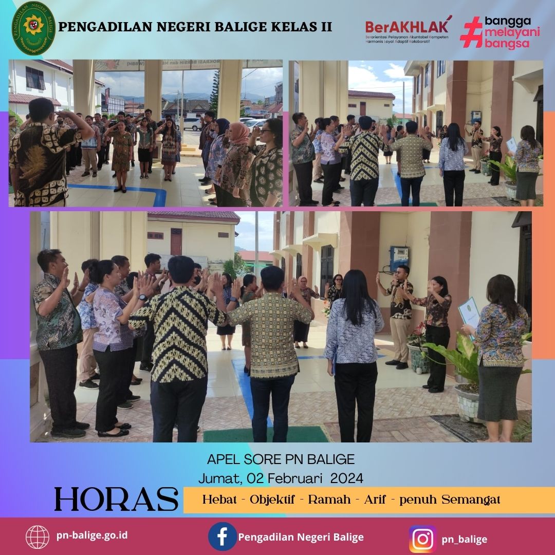 APEL SORE PN BALIGE PADA HARI JUMAT, 02 FEBRUARI 2024